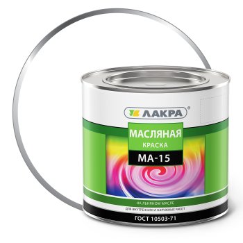 Краска Лакра МА-15 масляная белая полуматовая 1,9кг